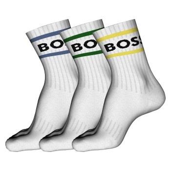 BOSS Strumpor 3P Rib Stripe CC Sock Vit Strl 39/42