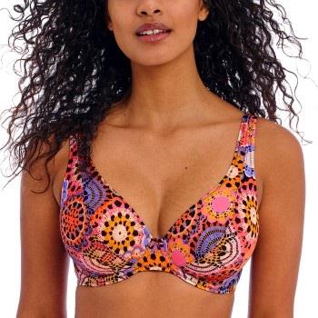 Freya Santiago Nights UW High Apex Bikini Top Rosa Mönstrad H 75 Dam