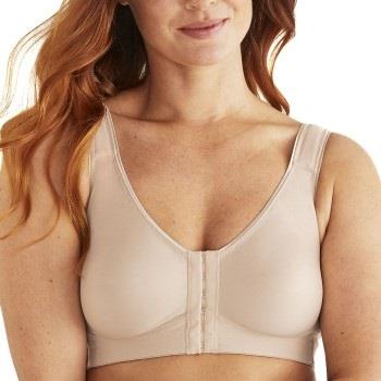 Swegmark BH Front Fastening CoolMax Moulded Soft Bra Beige D 80 Dam