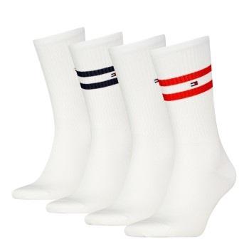 Tommy Hilfiger Strumpor 4P Men Sport Stripe Sock Vit Strl 39/42 Herr