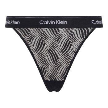 Calvin Klein Trosor Modern Lace Thong Svart polyamid Large Dam