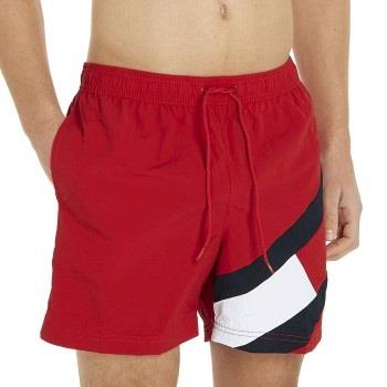 Tommy Hilfiger Badbyxor Solid Flag Swim Shorts Röd nylon Large Herr