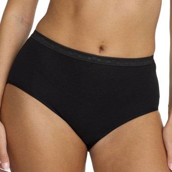 Damella Trosor Classic Cotton Midi Brief Svart bomull Small Dam