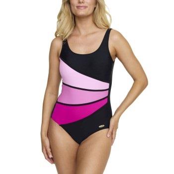 Damella Laura Chlorine Resistant Swimsuit Svart/Rosa 36 Dam