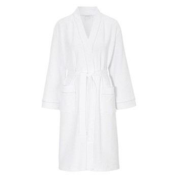 Damella Waffle Knit Robe Vit bomull Medium Dam