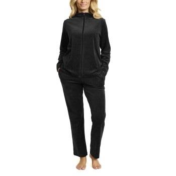 Damella Velour Plain Suit Svart Small Dam