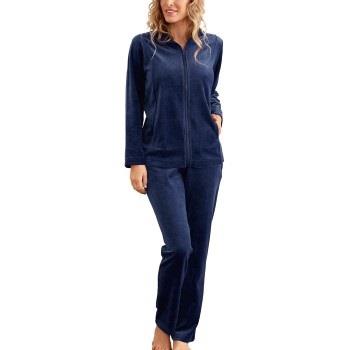 Damella Velour Plain Suit Marin 3XL Dam