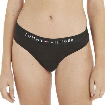 Tommy Hilfiger Trosor Thongs Svart ekologisk bomull Small Dam