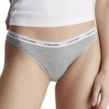 Calvin Klein Trosor Modern Logo Thong Grå bomull X-Small Dam