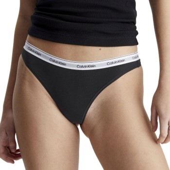 Calvin Klein Trosor 3P Modern Logo Thongs Svart bomull XX-Large Dam