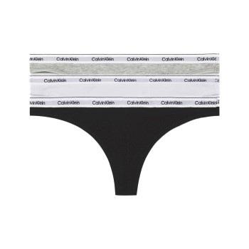 Calvin Klein Trosor 3P Modern Logo Thongs Vit/Grå bomull Large Dam