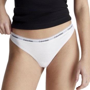 Calvin Klein Trosor 3P Modern Logo Thongs Vit bomull Large Dam