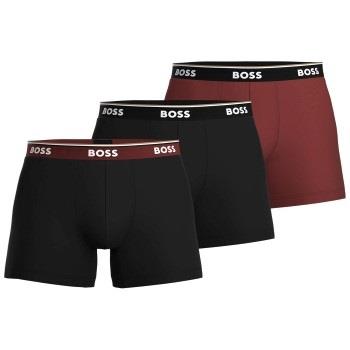 BOSS Kalsonger 3P Power BoxerBr Svart/Röd bomull Small Herr