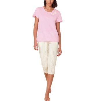 Triumph Pyjama Set X 01 Rosa/Vit bomull 42 Dam