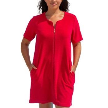 Trofe Short Sleeved Beachrobe Röd Large Dam