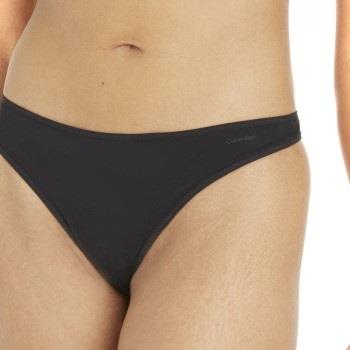 Calvin Klein Trosor Sheer Marquisette Thong Svart Large Dam