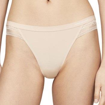 Tommy Hilfiger Trosor Lace Trim Logo Thong Hud Small Dam