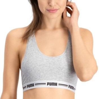 Puma BH Iconic Racer Back Bra Grå X-Small Dam