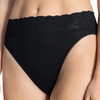 Calida Trosor 2P Lycraspitze Panty Svart bomull Medium Dam