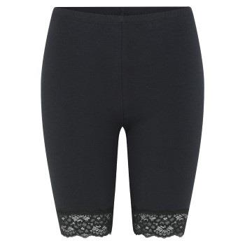 Decoy Mid-length Capri Leggings With Lace Svart ekologisk bomull Large...