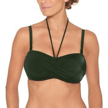 Wiki Basic Bandeau Bikini Top Mörkgrön B 80 Dam