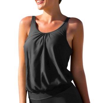 Wiki Loose Tankini Top Svart C/D XXL Dam