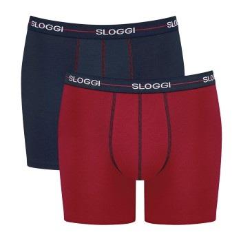 Sloggi Kalsonger 2P Men Start Short C2P Marin/Röd  bomull XX-Large Her...