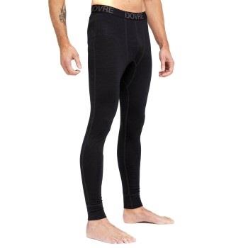 Dovre Wool Long Johns Single Svart ull Small Herr