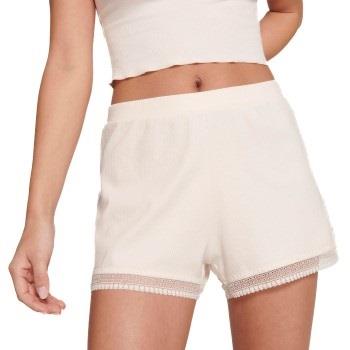 Sloggi GO Ribbed Short Creme bomull Medium Dam