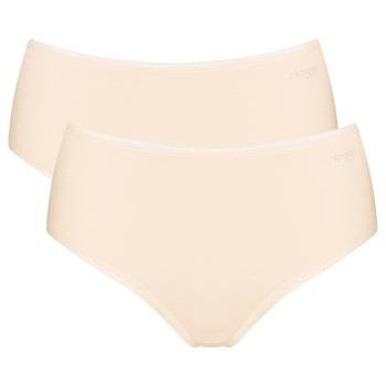 Sloggi Trosor 6P Go High Waist Brief Puder bomull X-Small Dam