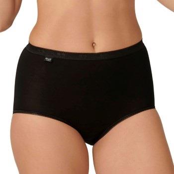 Sloggi Trosor 2P Basic Plus Maxi Briefs Svart bomull 48 Dam