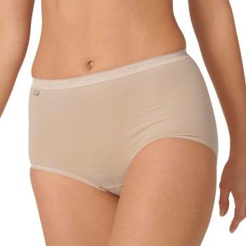 Sloggi Trosor 2P Basic Plus Maxi Briefs Beige bomull 38 Dam