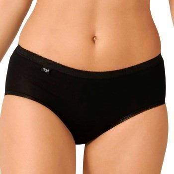 Sloggi Trosor 2P Basic Plus Midi Briefs Svart bomull 40 Dam