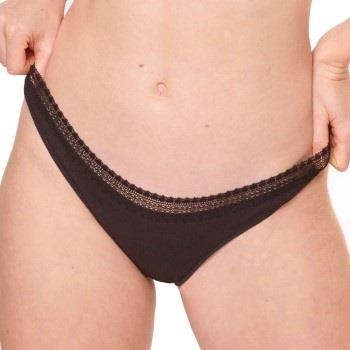 Sloggi Trosor 2P GO Ribbed Brazilian Briefs Svart ekologisk bomull Lar...