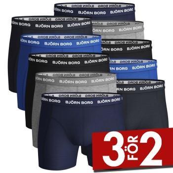 Björn Borg Kalsonger 10P Essential Shorts Solids Blå/Grå bomull X-Smal...