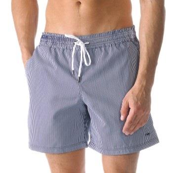 Mey Badbyxor Beachport Swim Shorts Vit/Blå polyester Small Herr