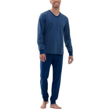 Mey Cardwell V Neck Pyjama Mörkblå bomull 52 Herr