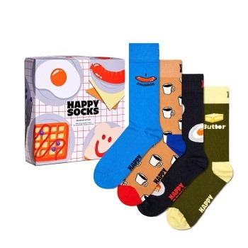 Happy socks Strumpor 4P Breakfast Gift Set Blå Mönstrad bomull Strl 36...