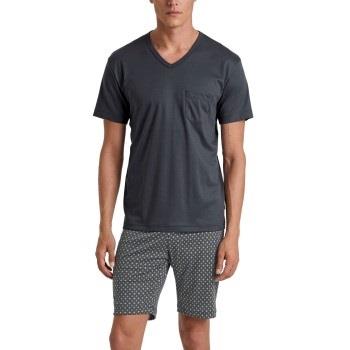 Calida Relax Swiss Edition Short Pyjama Antracit bomull Small Herr