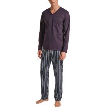 Calida Relax Streamline 5 Pyjama Plommon bomull Large Herr