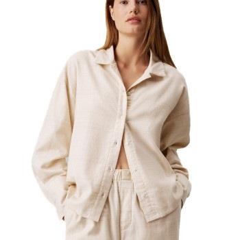 Calvin Klein LS Button Down Beige bomull Large Dam