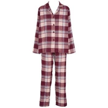 Missya Check Flannel Pyjama Röd/Vit bomull Large Dam