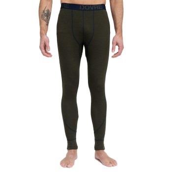 Dovre Wool Bottom Long Johns Militärgrön ull Large Herr