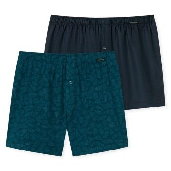 Schiesser Kalsonger 2P Boxershorts multipack Blå Mönstrad bomull Small...