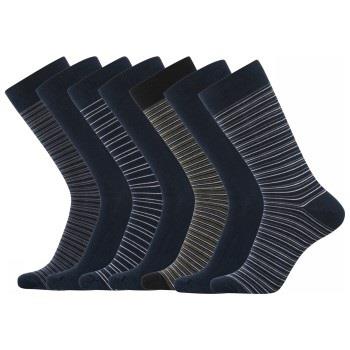 Dovre Strumpor 7P Bamboo Socks Blå Mönstrad Strl 45/48 Herr