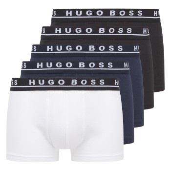 BOSS Kalsonger 5P Cotton Boxer Trunks A Svart/Blå bomull X-Large Herr