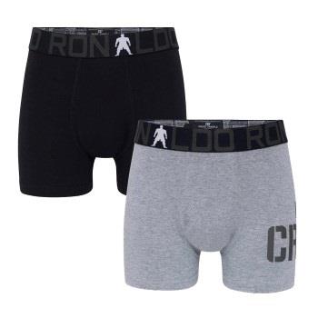 CR7 Cristiano Ronaldo Kalsonger 2P Boys Trunk Briefs Svart/Grå bomull ...