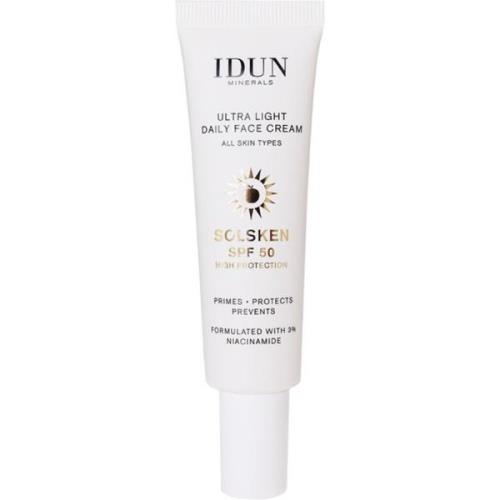 IDUN Minerals Ultra Light Daily Face Cream Solsken SPF 50 - 30 ml