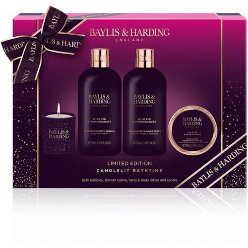 Baylis & Harding Wild Fig & Pomegranate Candle Spa Set