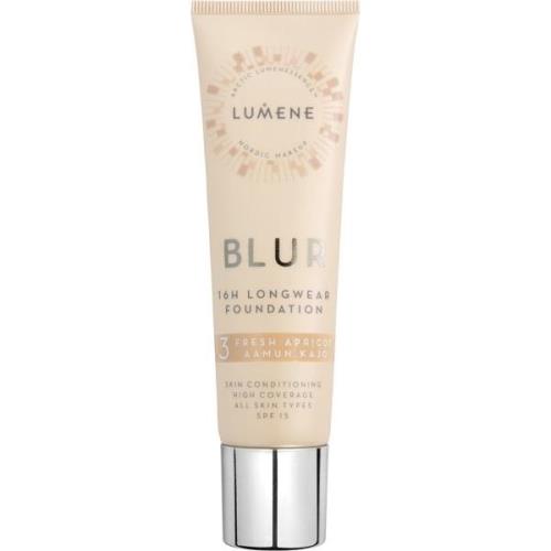 Lumene Blur 16H Longwear Foundation SPF15 3 Fresh Apricot - 30 ml